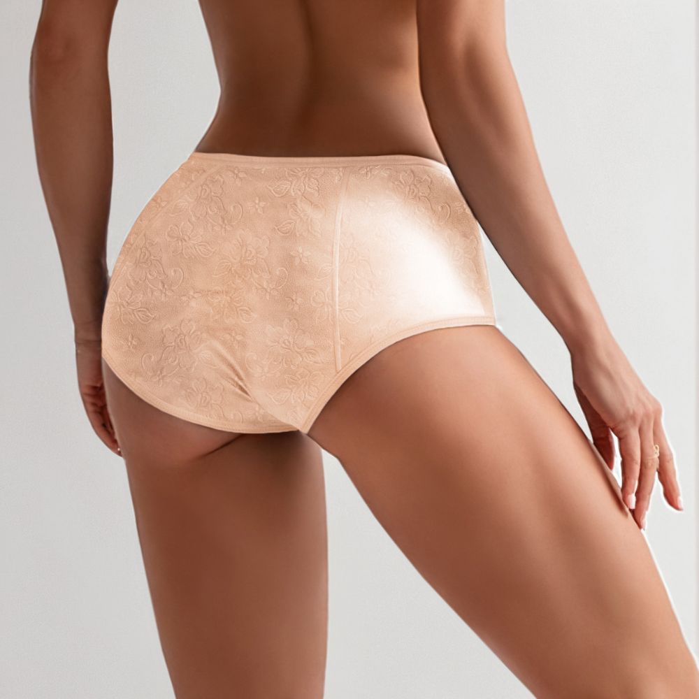 Blommig läckagesäker underkläder (Beige paket)