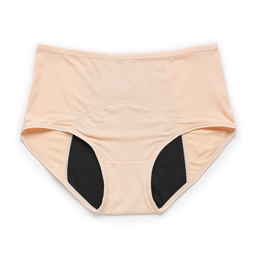 Bekväma & Diskreta Läckagesäkra Underkläder (Kraftig Flöde Beige 1-Pack)