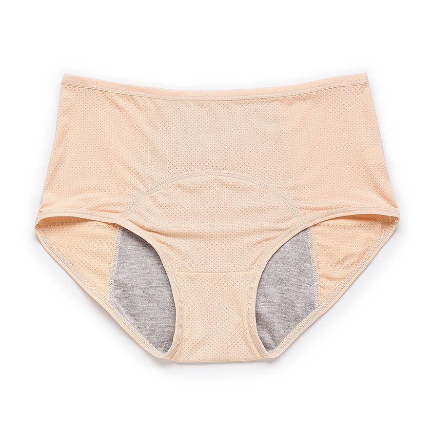 Bekväma & Diskreta Läcksäkra Underkläder (Beige 1-Pack)